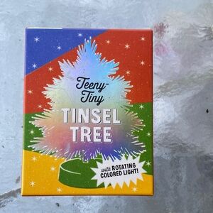 Teeny-Tiny Tinsel Tree - Holographic Silver with Multicolor Details